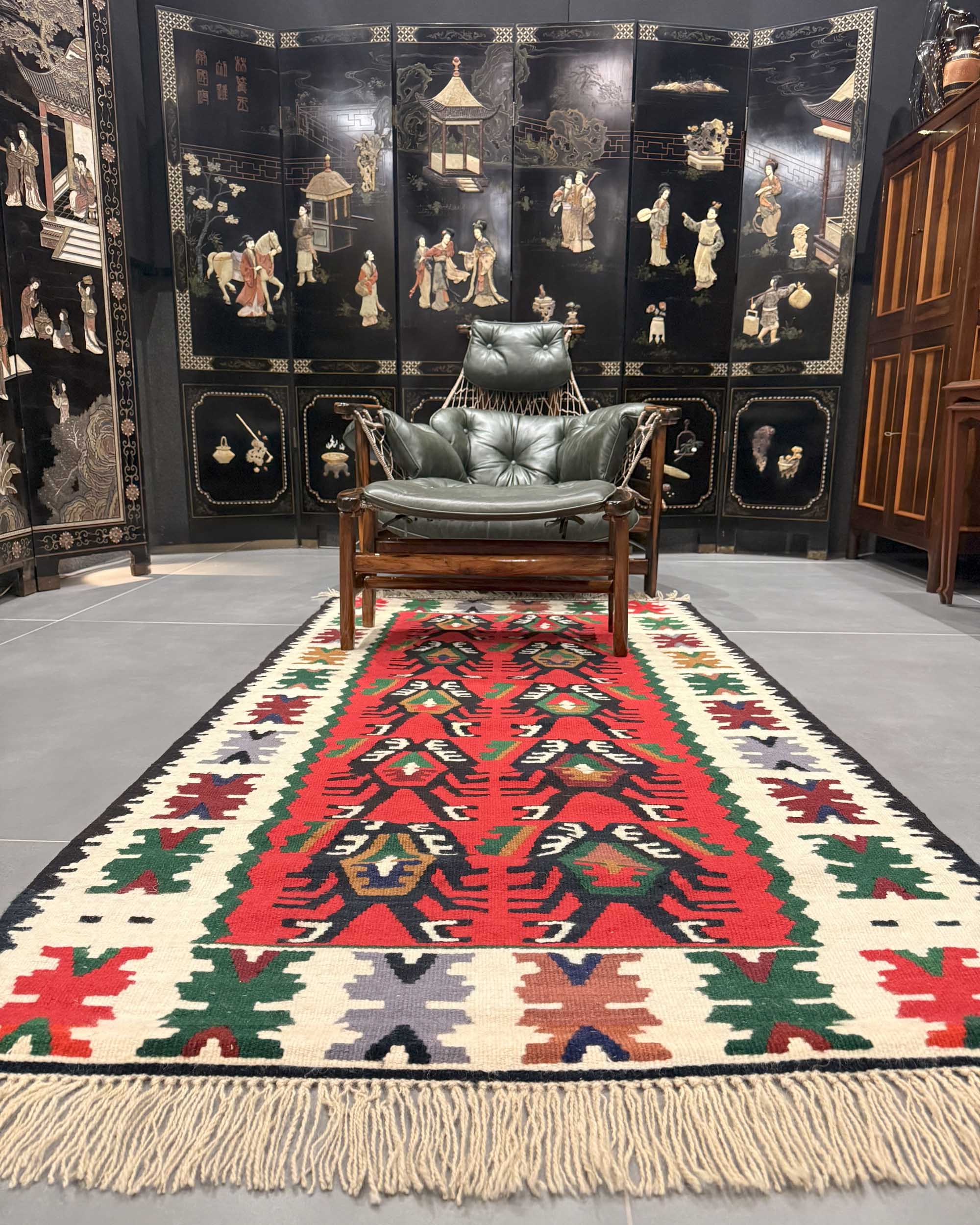 Tapete Persa Kilim (Geometria Tribal) 200x103cm