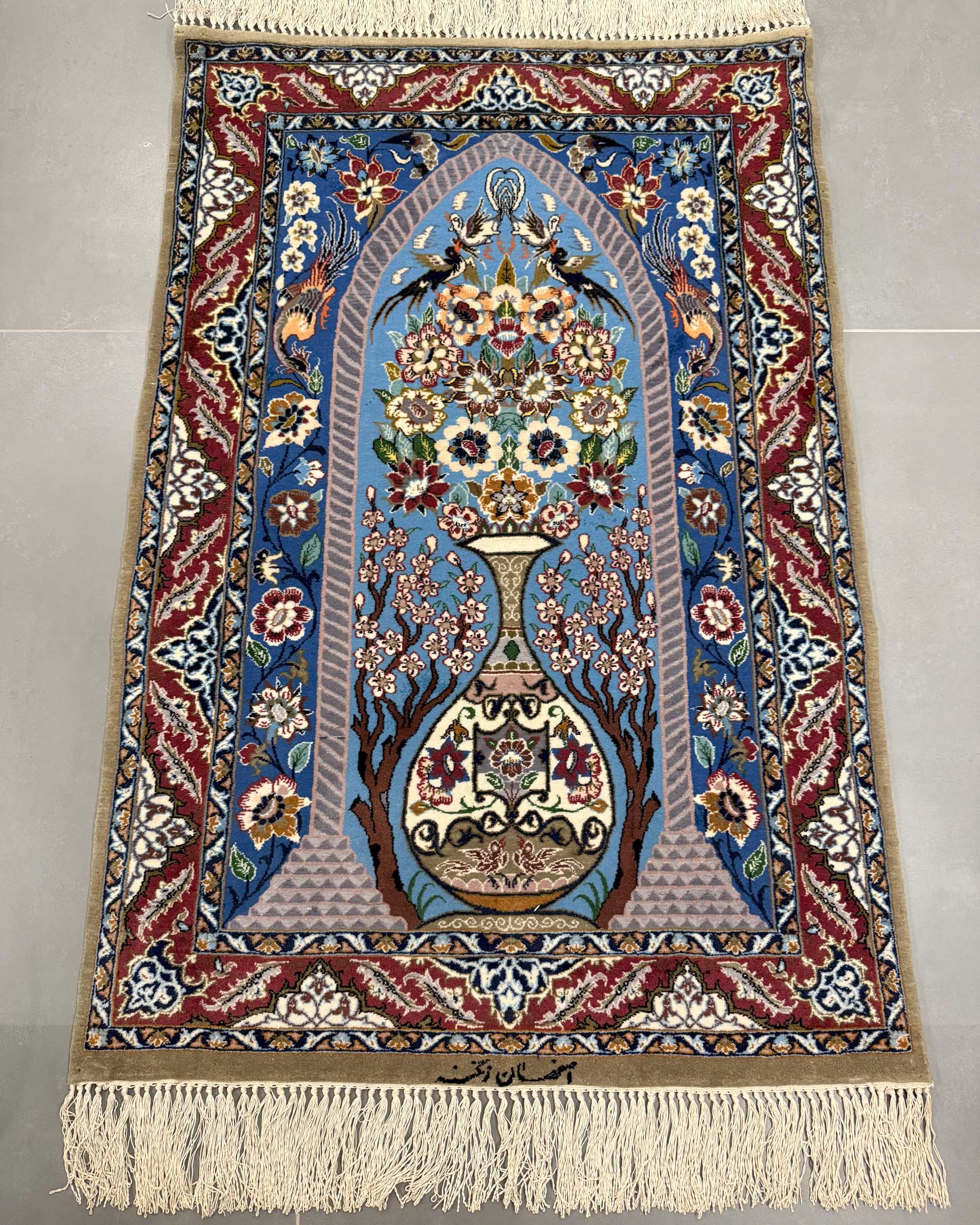 Tapete Persa Isfahan (Assinado) 109x72cm  (VENDIDO)