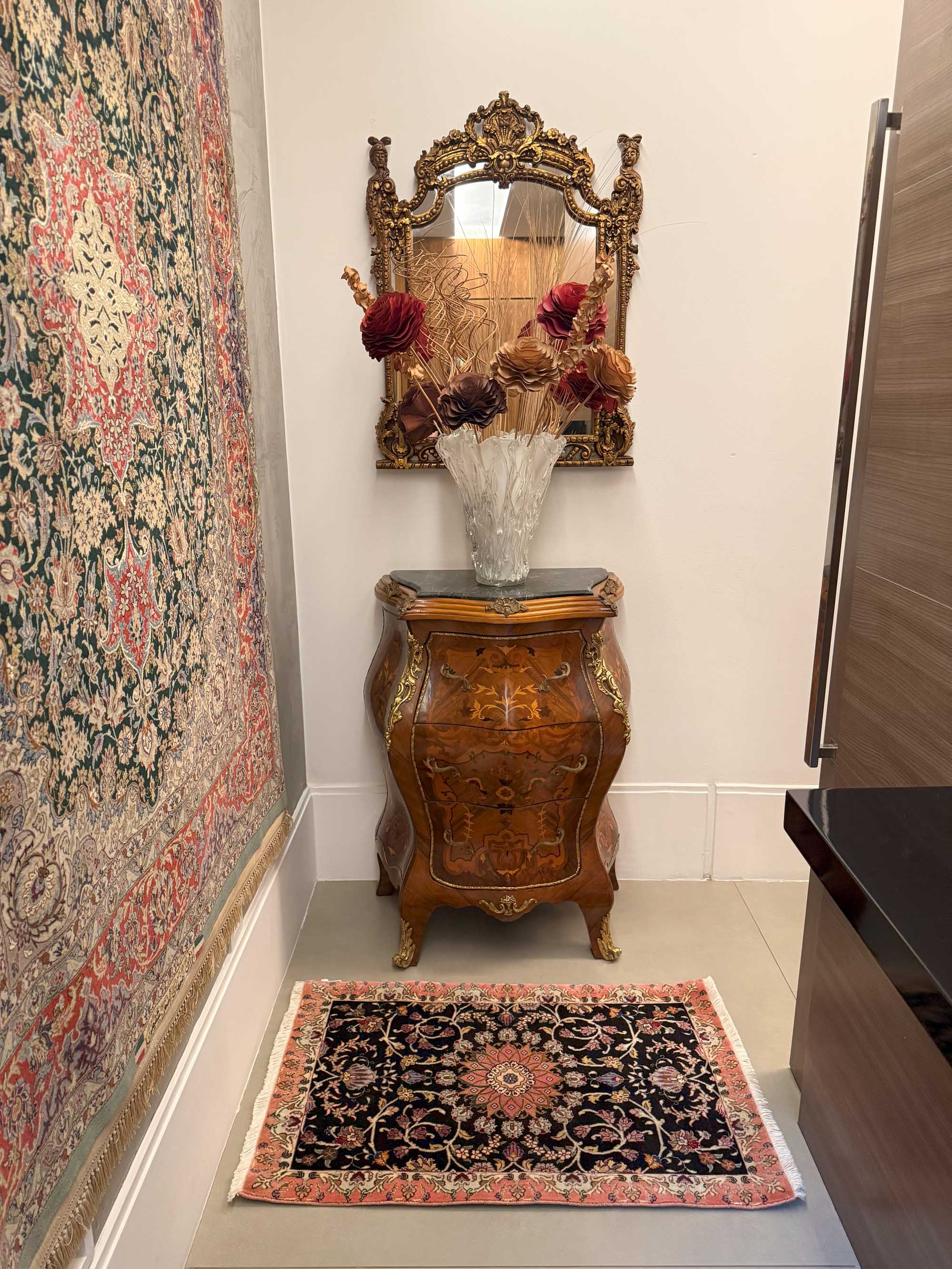 Tapete Persa Tabriz Nache (Lã e Seda de Alta Densidade) 94x60cm