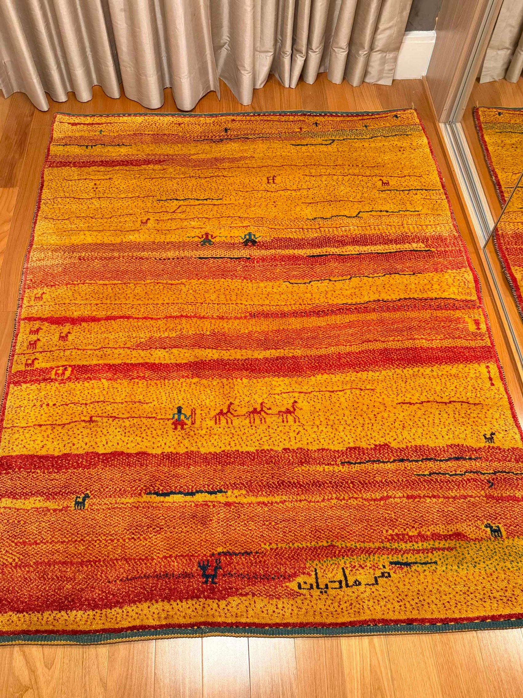 Tapete Persa Gabbeh (Tribal Assinado) 229x173cm