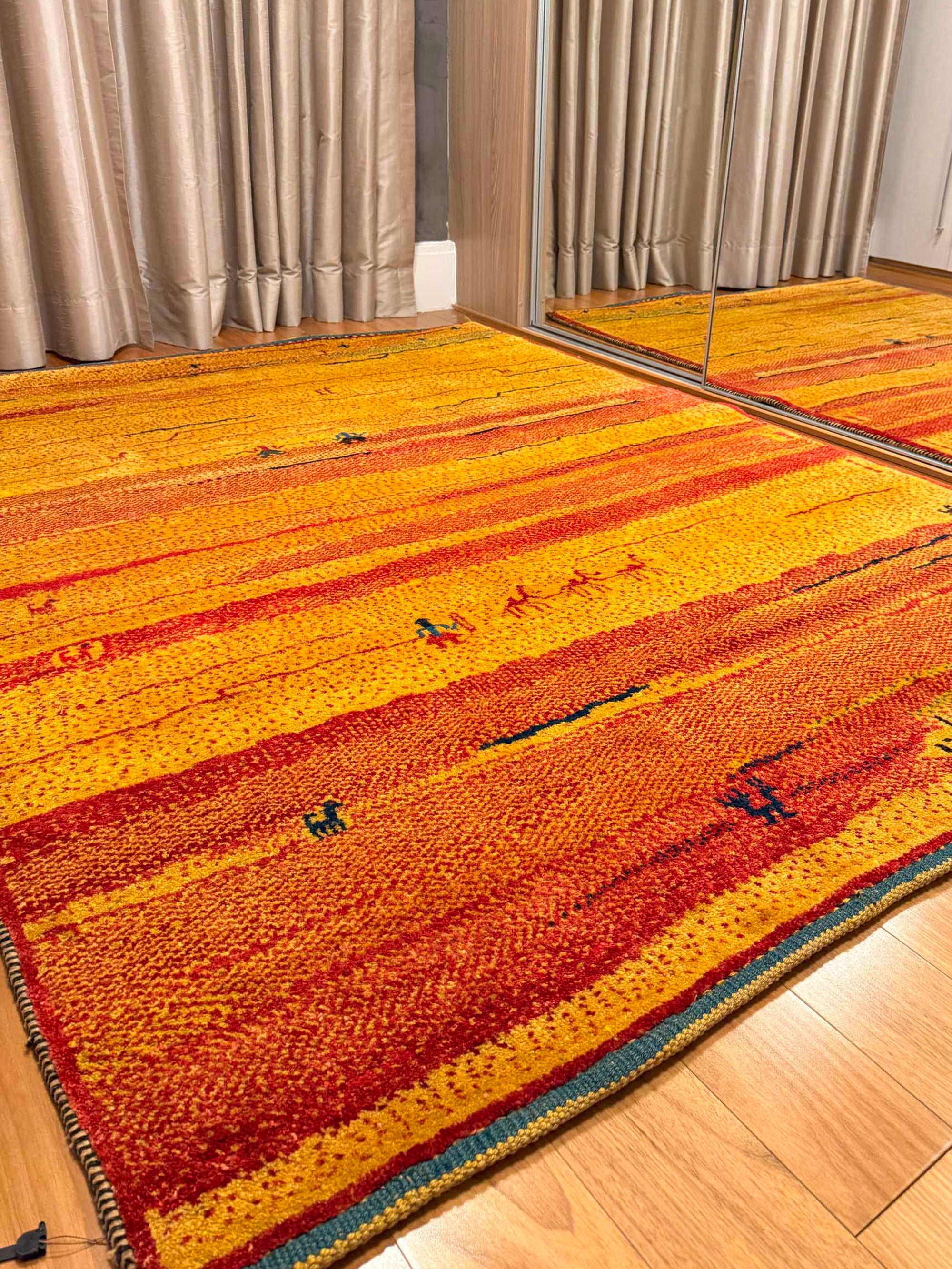 Tapete Persa Gabbeh (Tribal Assinado) 229x173cm