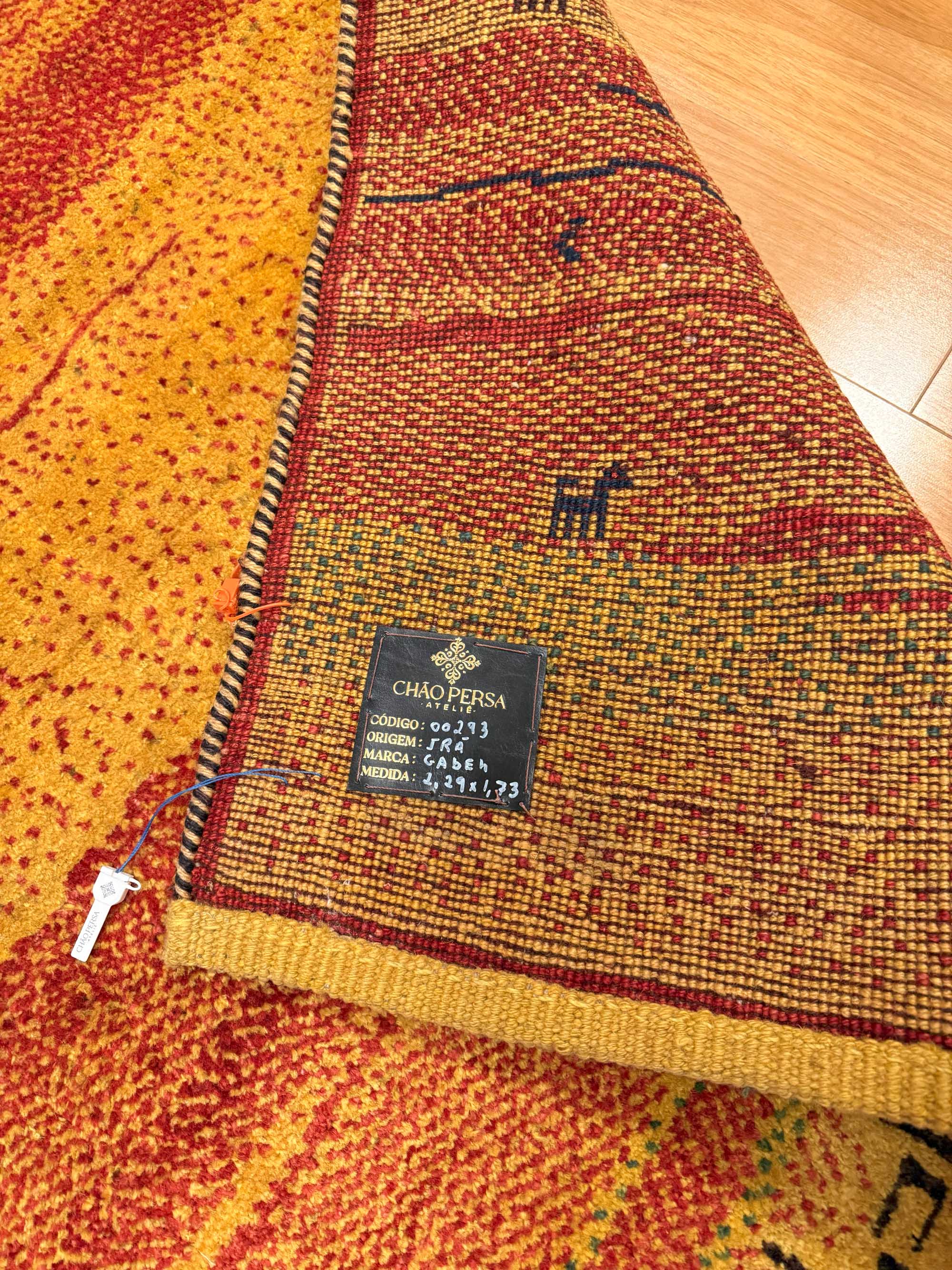 Tapete Persa Gabbeh (Tribal Assinado) 229x173cm