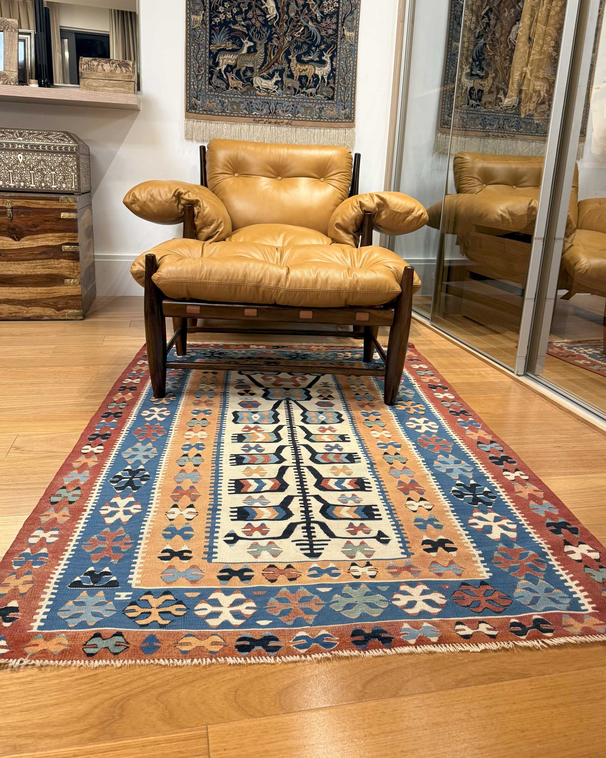 Kilim Karamaniano – Tradição da Anatólia 1,43 x 1,05 m