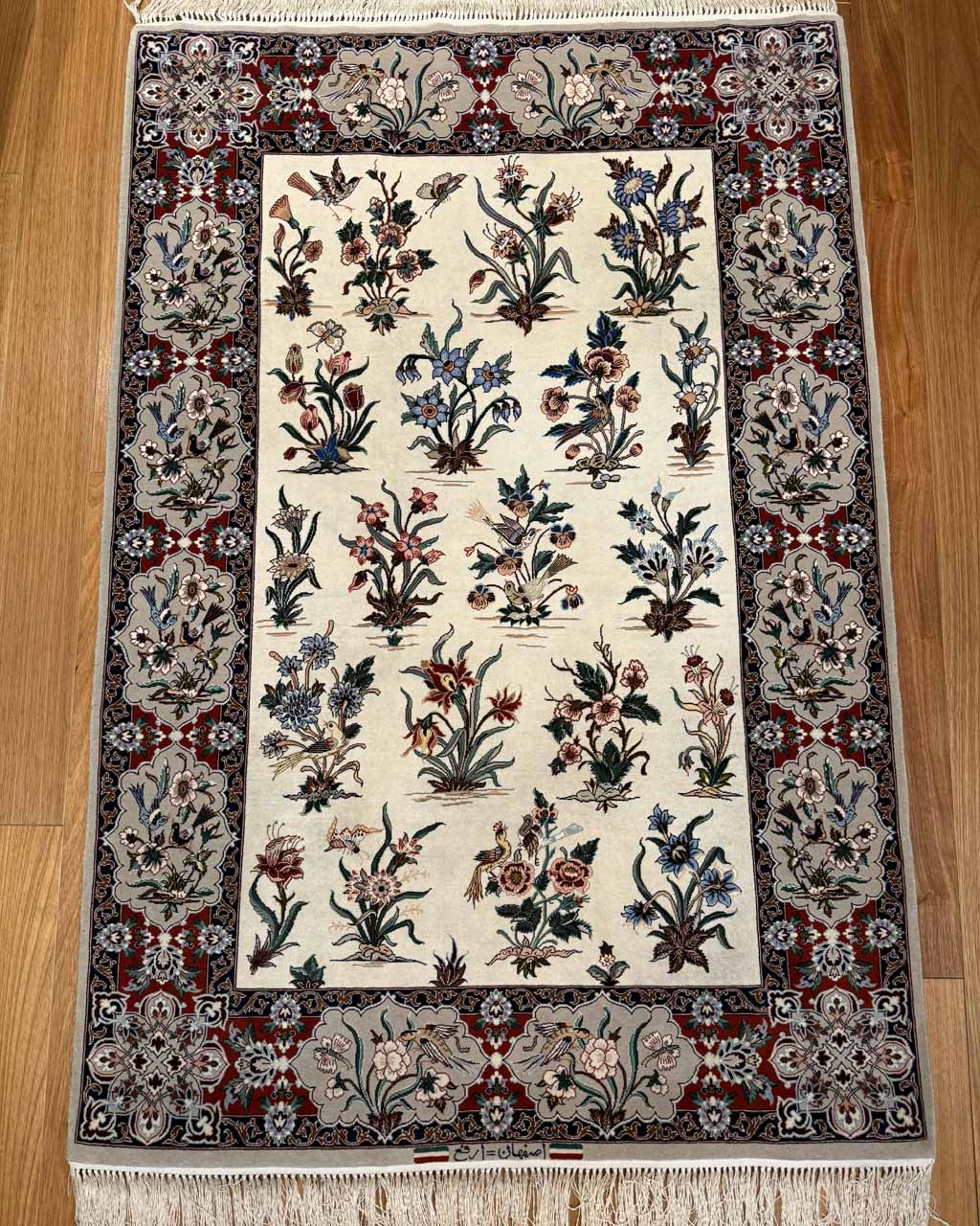 Tapete Persa Isfahan (Assinado) - 1,55 x 1,05 m