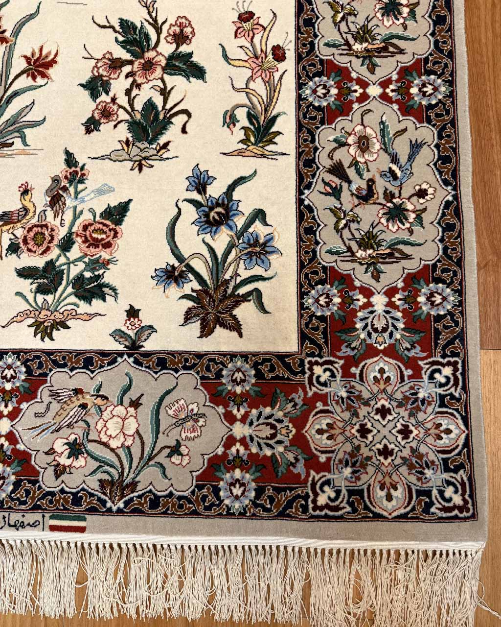 Tapete Persa Isfahan (Assinado) - 1,55 x 1,05 m