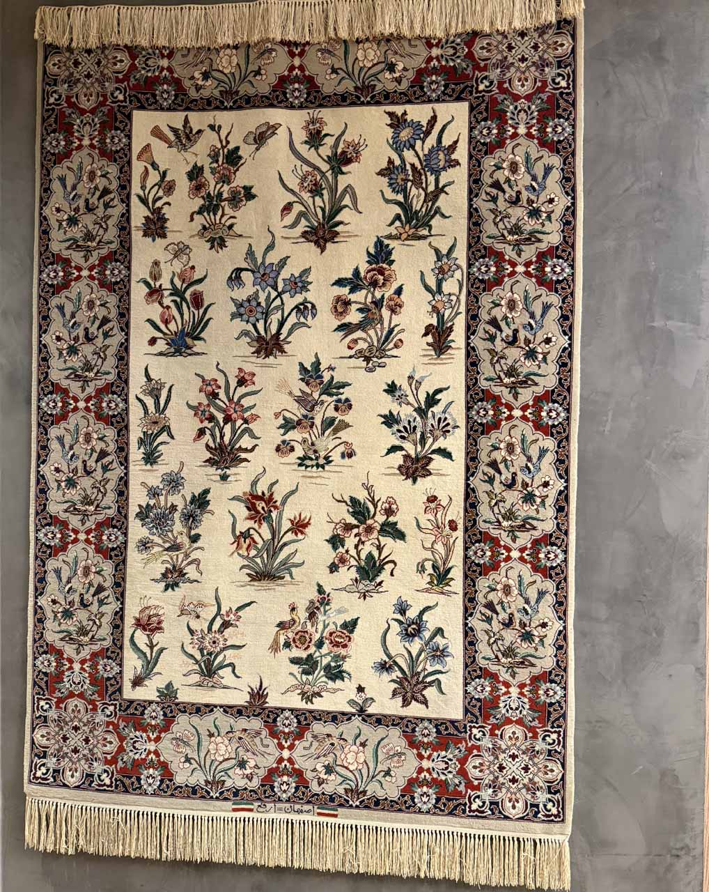Tapete Persa Isfahan (Assinado) - 1,55 x 1,05 m