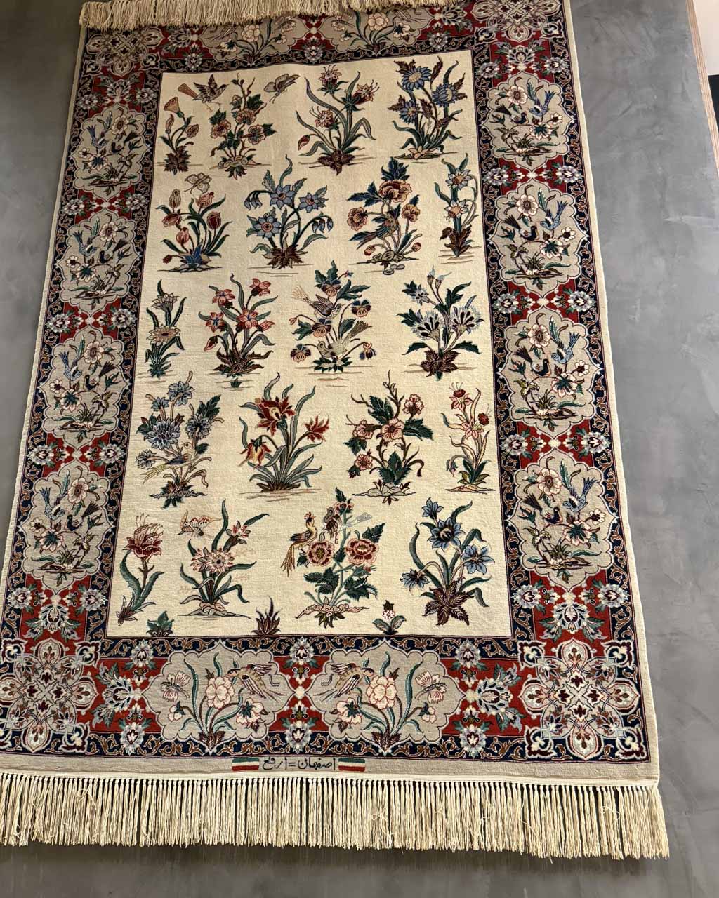 Tapete Persa Isfahan (Assinado) - 1,55 x 1,05 m
