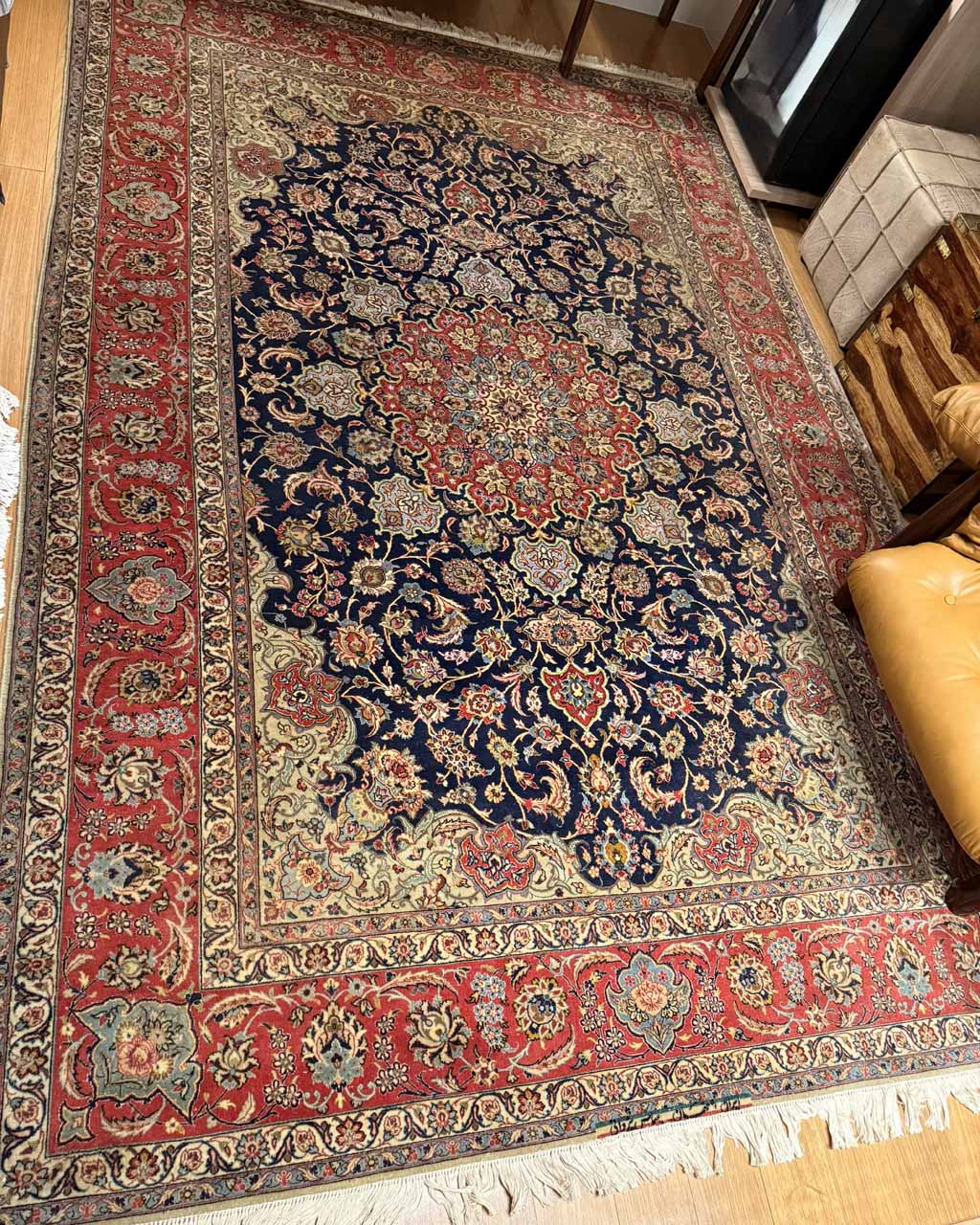 Tapete Persa Isfahan (Assinado) - 3,06 x 2,04 m