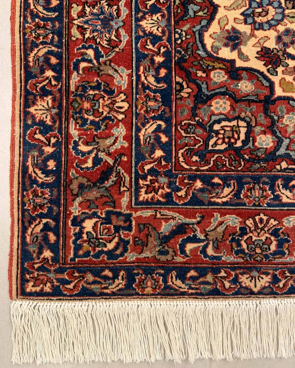 Par de Tapetes Persas Isfahan Antigos - 1,42 × 1,00 m (cada peça)
