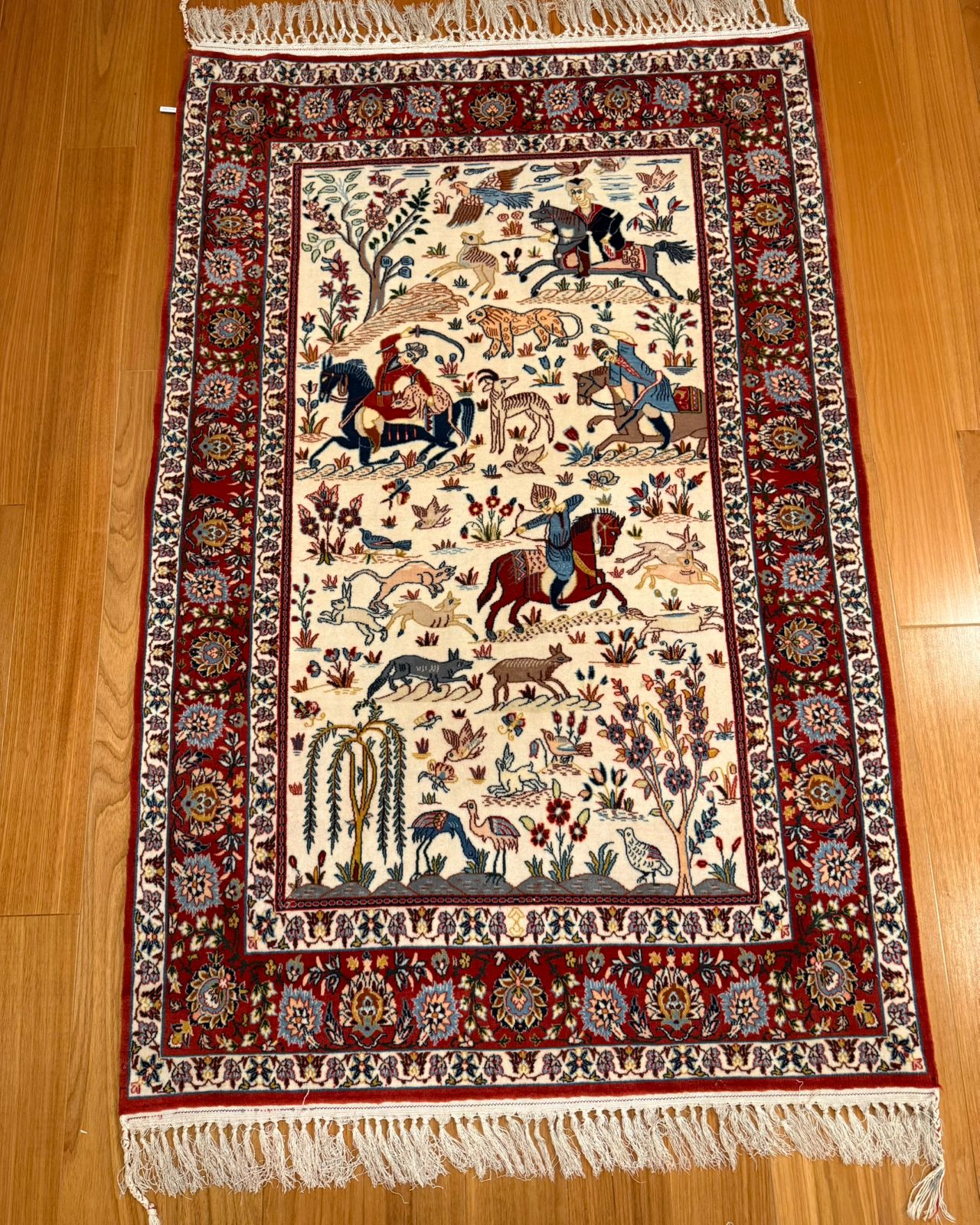 Tapete Persa Isfahan Figurativo 163x106cm