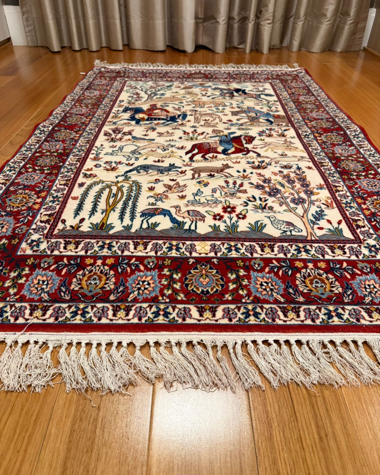 Tapete Persa Isfahan Figurativo 163x106cm