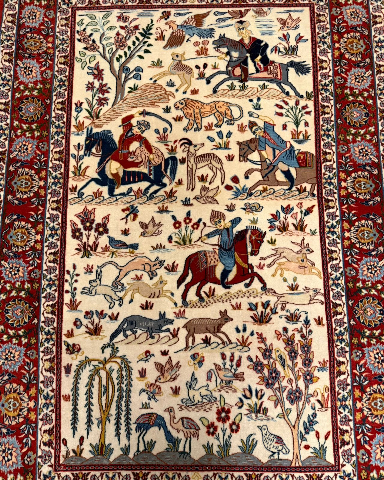 Tapete Persa Isfahan Figurativo 163x106cm