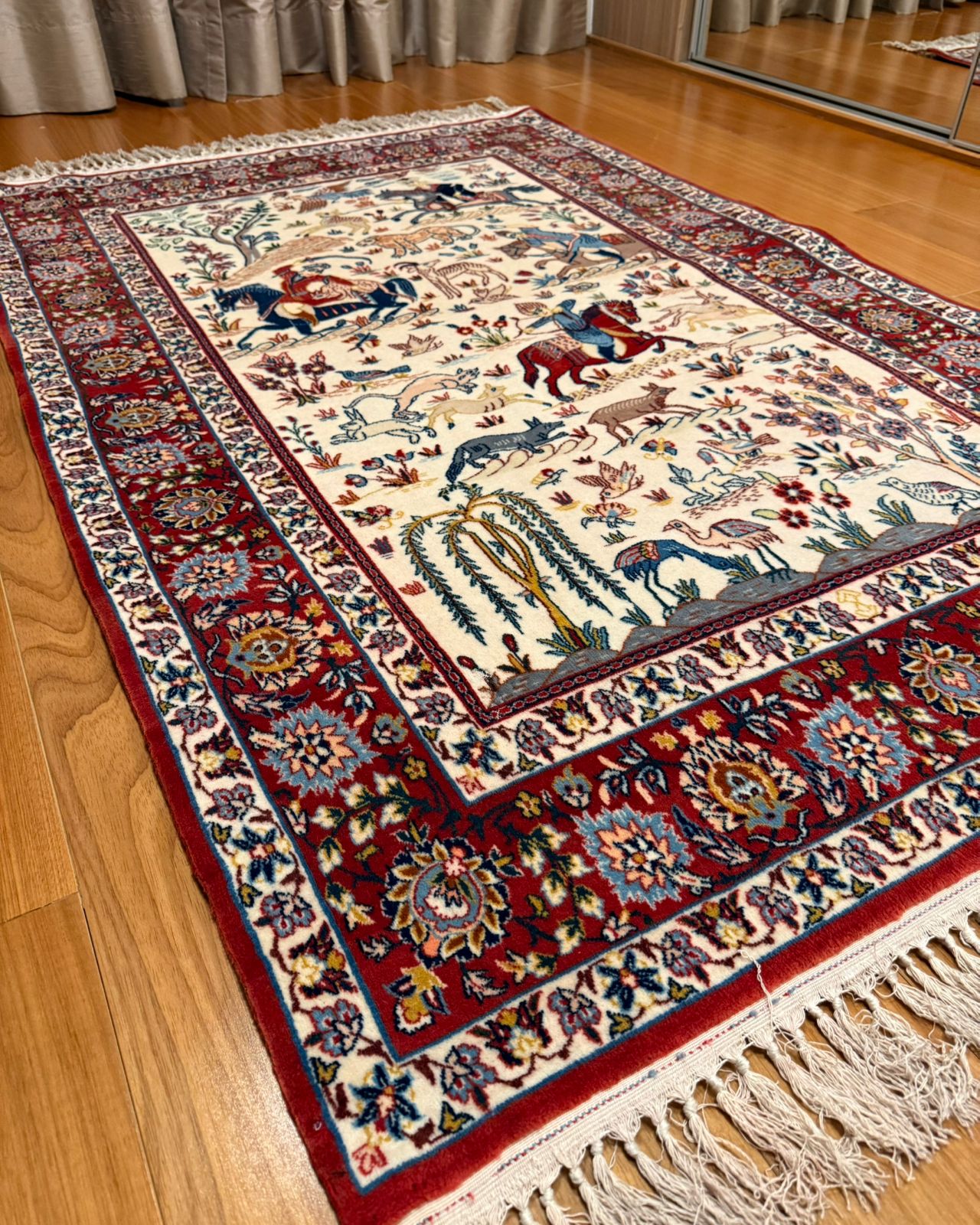 Tapete Persa Isfahan Figurativo 163x106cm