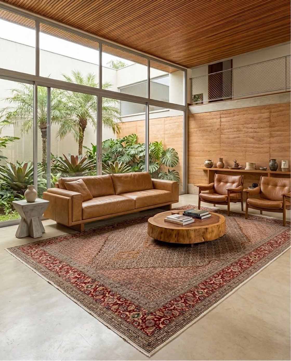 Tapete Persa Tabriz – Desenho Mahi (Herati) 350×250cm