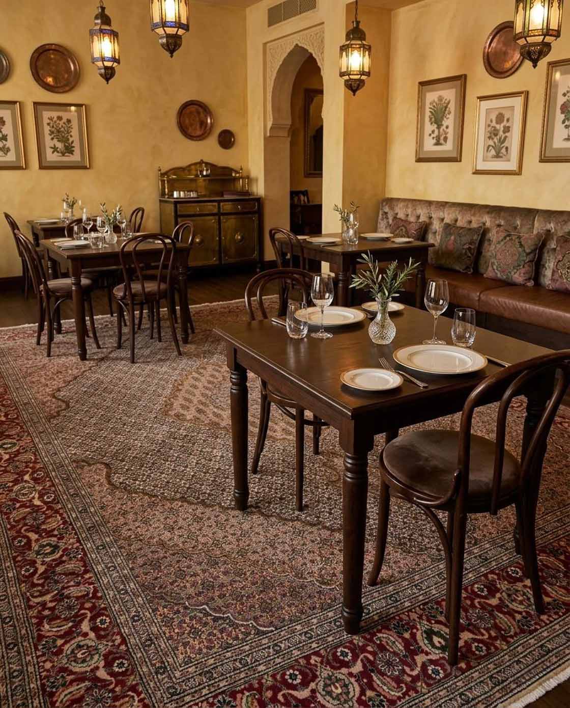 Tapete Persa Tabriz – Desenho Mahi (Herati) 350×250cm