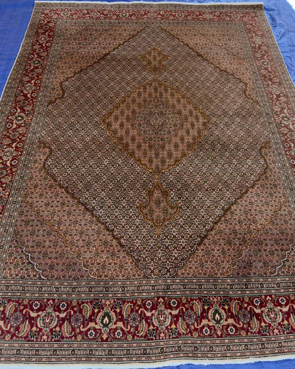Tapete Persa Tabriz – Desenho Mahi (Herati) 350×250cm