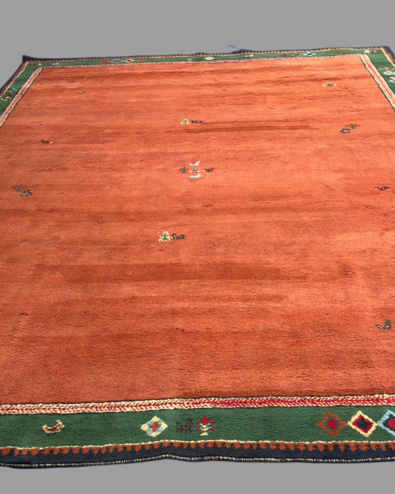 Tapete Persa Gabbeh - Autenticidade Tribal do Irã 3,98×3,50m