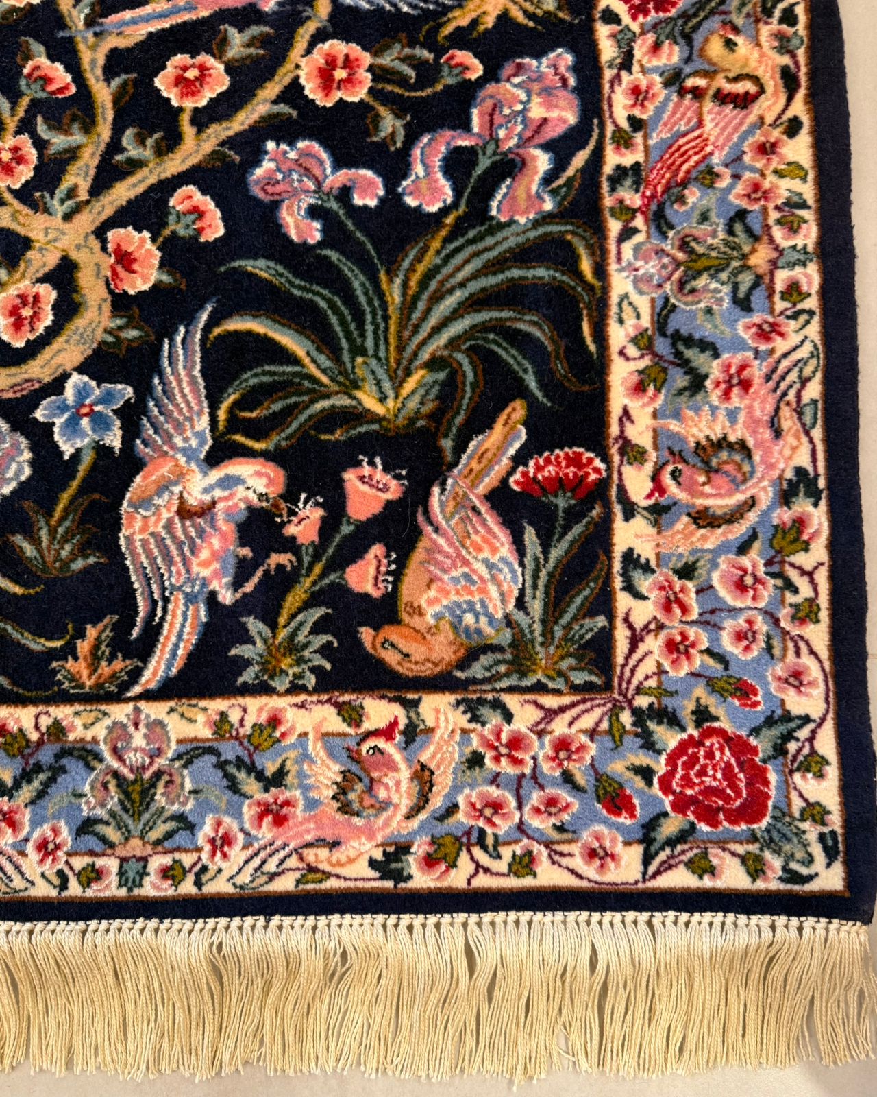 Tapete Persa Isfahan - Jardim dos Pássaros 1,00×0,72m