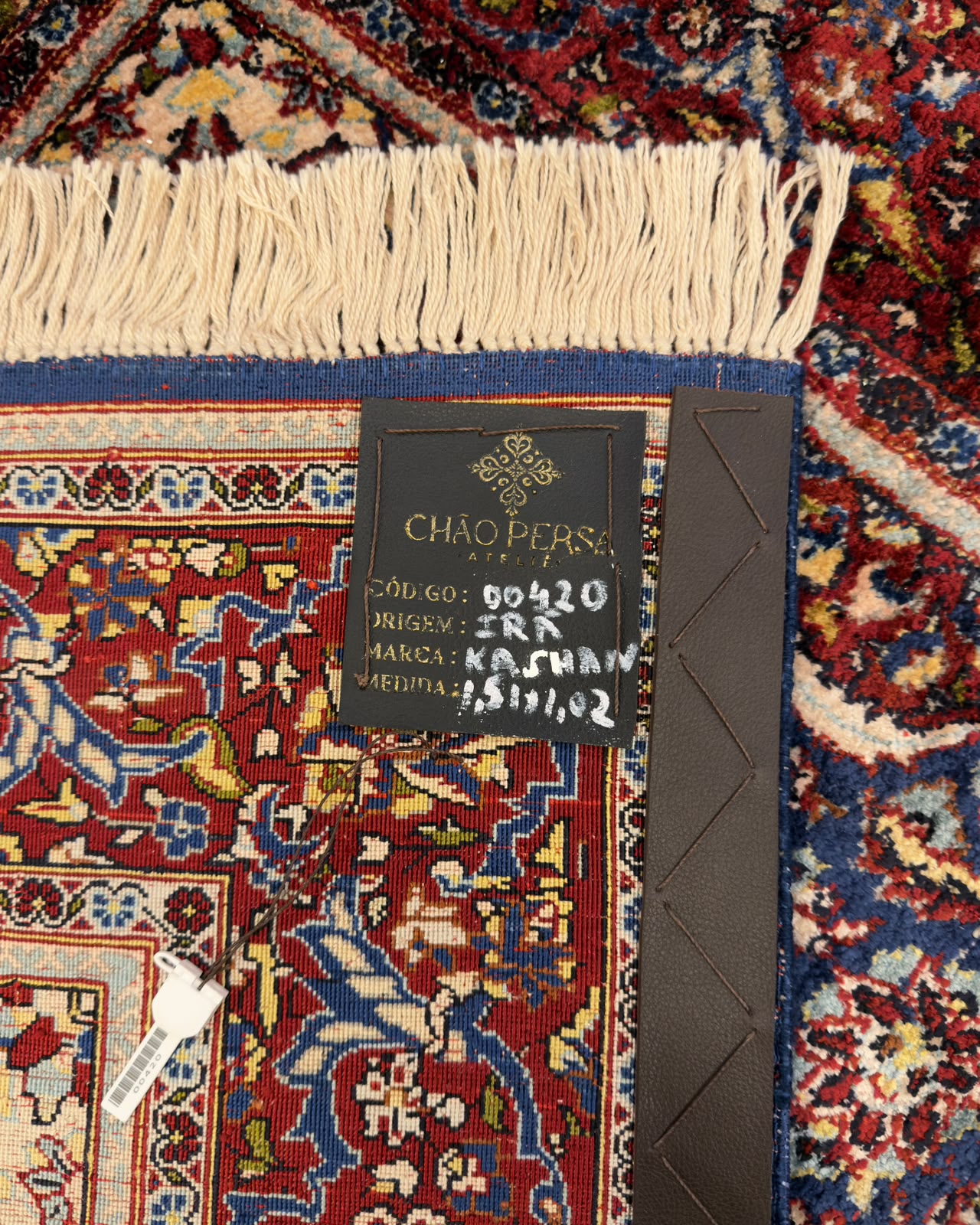Tapete Persa Kashan Antigo em Seda -  1,51 x 1,02 m