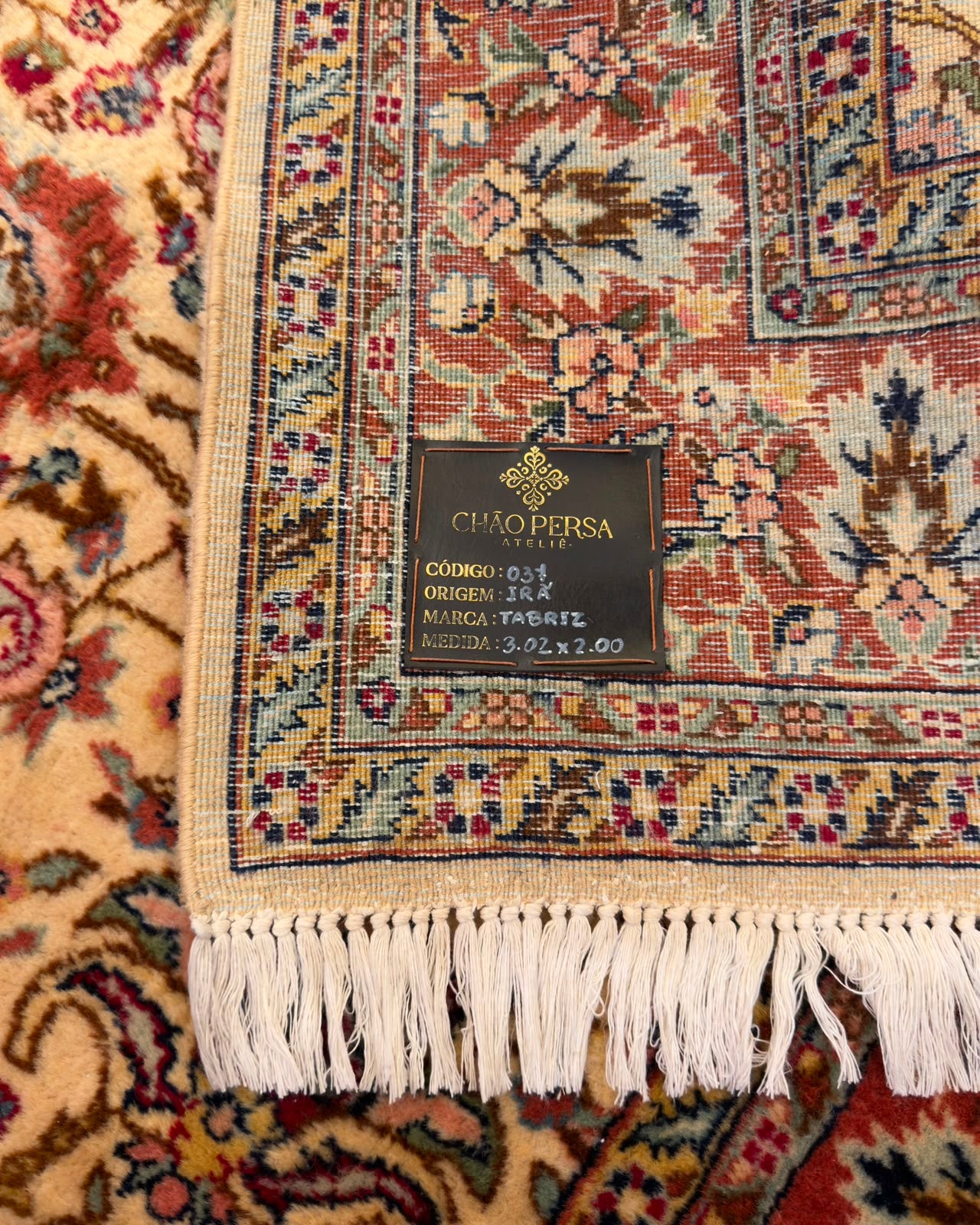 Tapete Persa Tabriz - 3,02 x 2,00 m