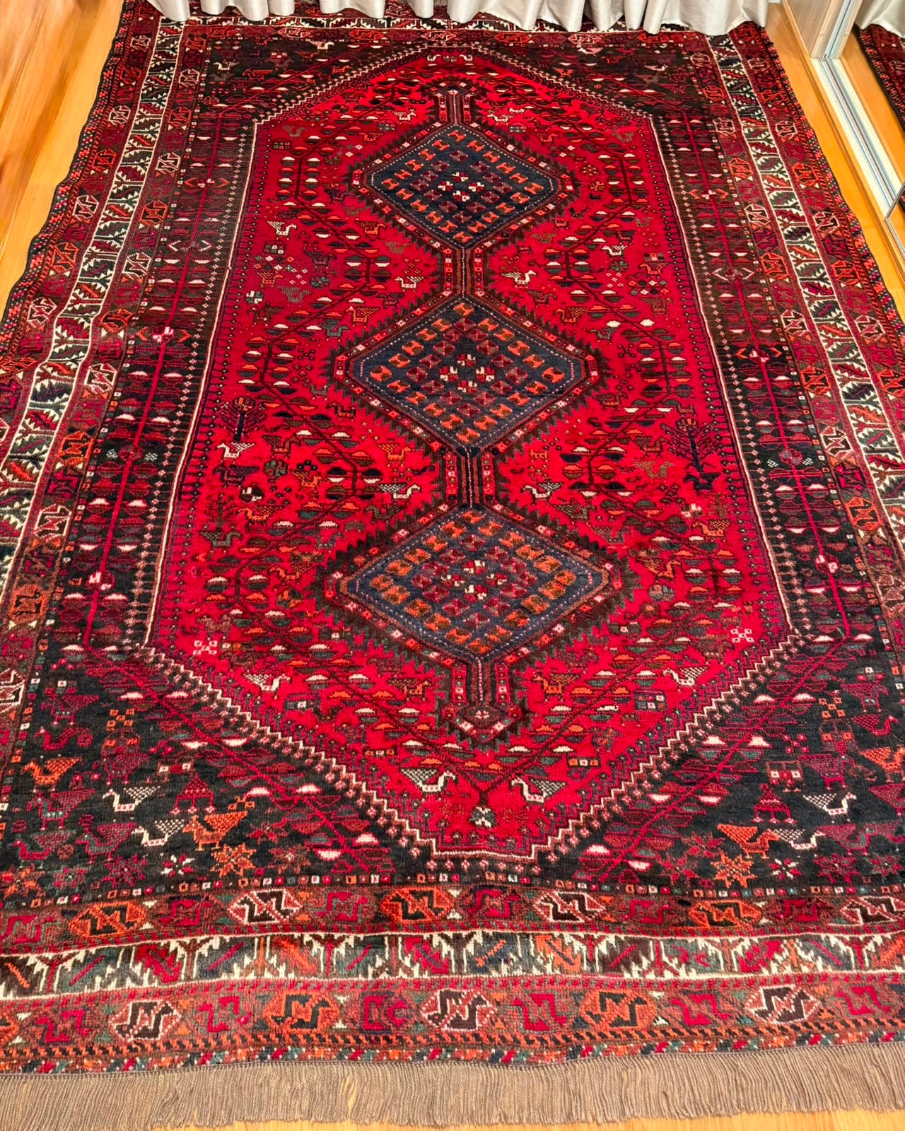 Tapete Persa Shiraz (Trama Tribal Autêntica) - 2,90 x 2,02 m