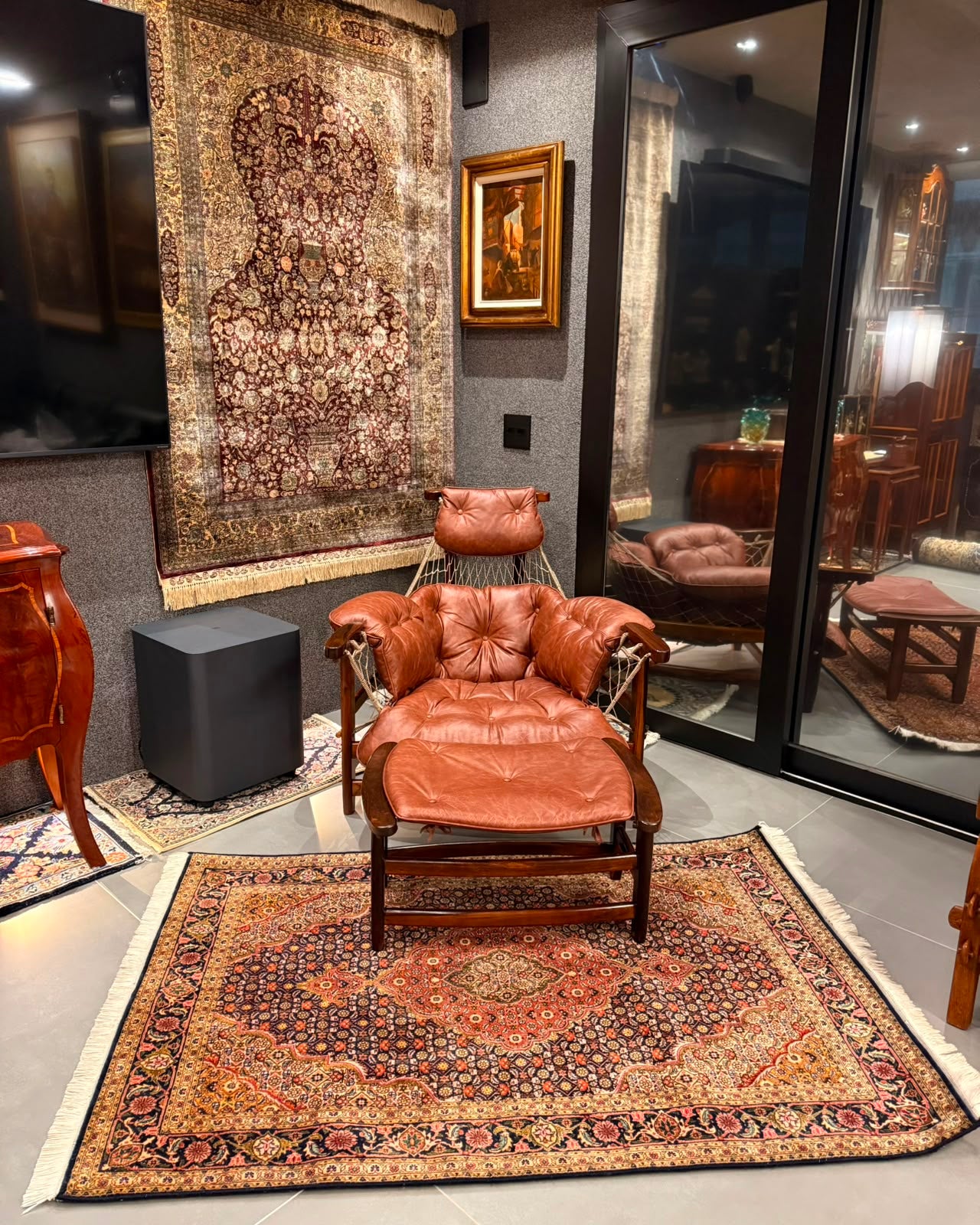 Tapete Persa Tabriz Mahi (Seda Extraordinária) - 1,55 x 1,00 m