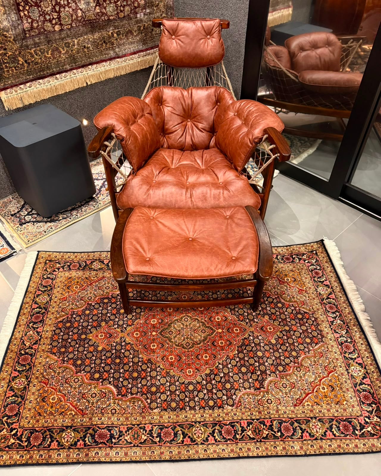 Tapete Persa Tabriz Mahi (Seda Extraordinária) - 1,55 x 1,00 m