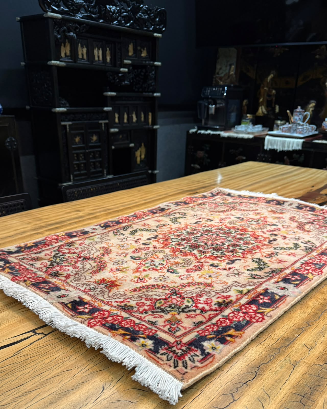 Tapete Persa Tabriz (Elegância em Miniatura) - 0,93 x 0,58 m