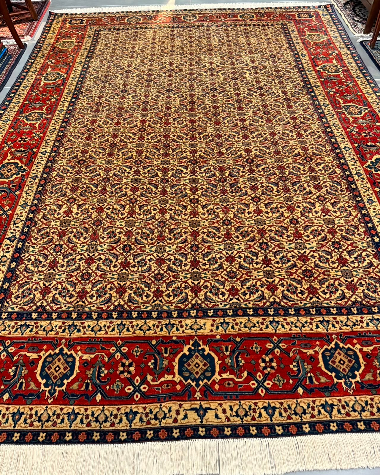 Tapete Persa Isfahan Antigo (Mais de 100 anos de História) - 2,97 x 2,05 m