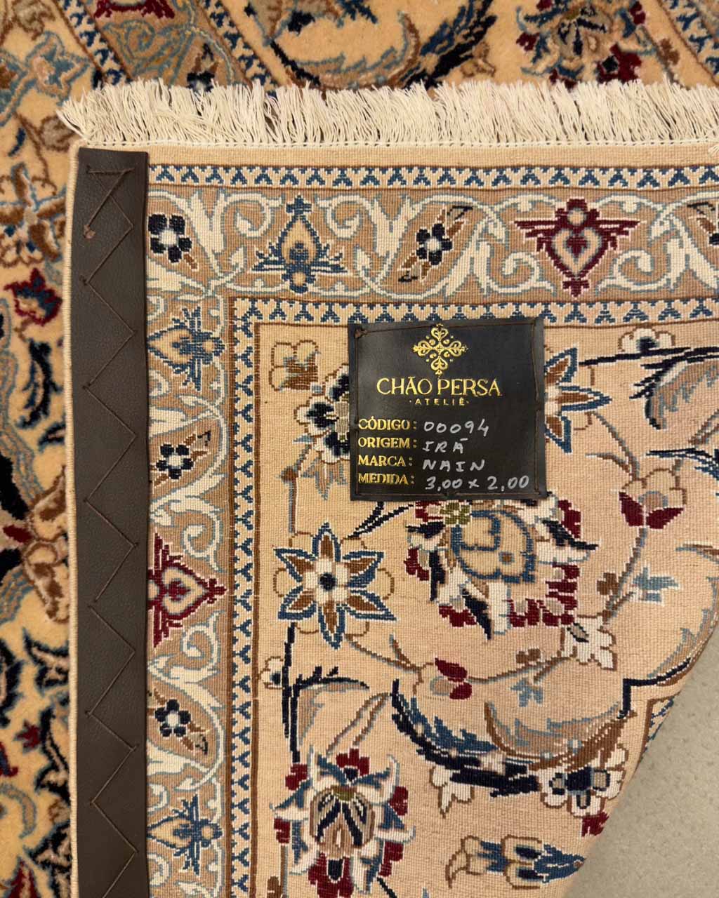 Tapete Persa Nain Extra Fine - 2,98 x 1,72 m