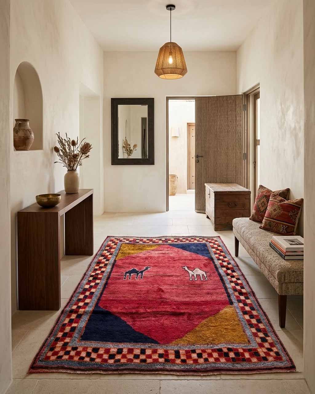 Tapete Persa Gabbeh (Arte Tribal) - 2,30 x 2,17 m