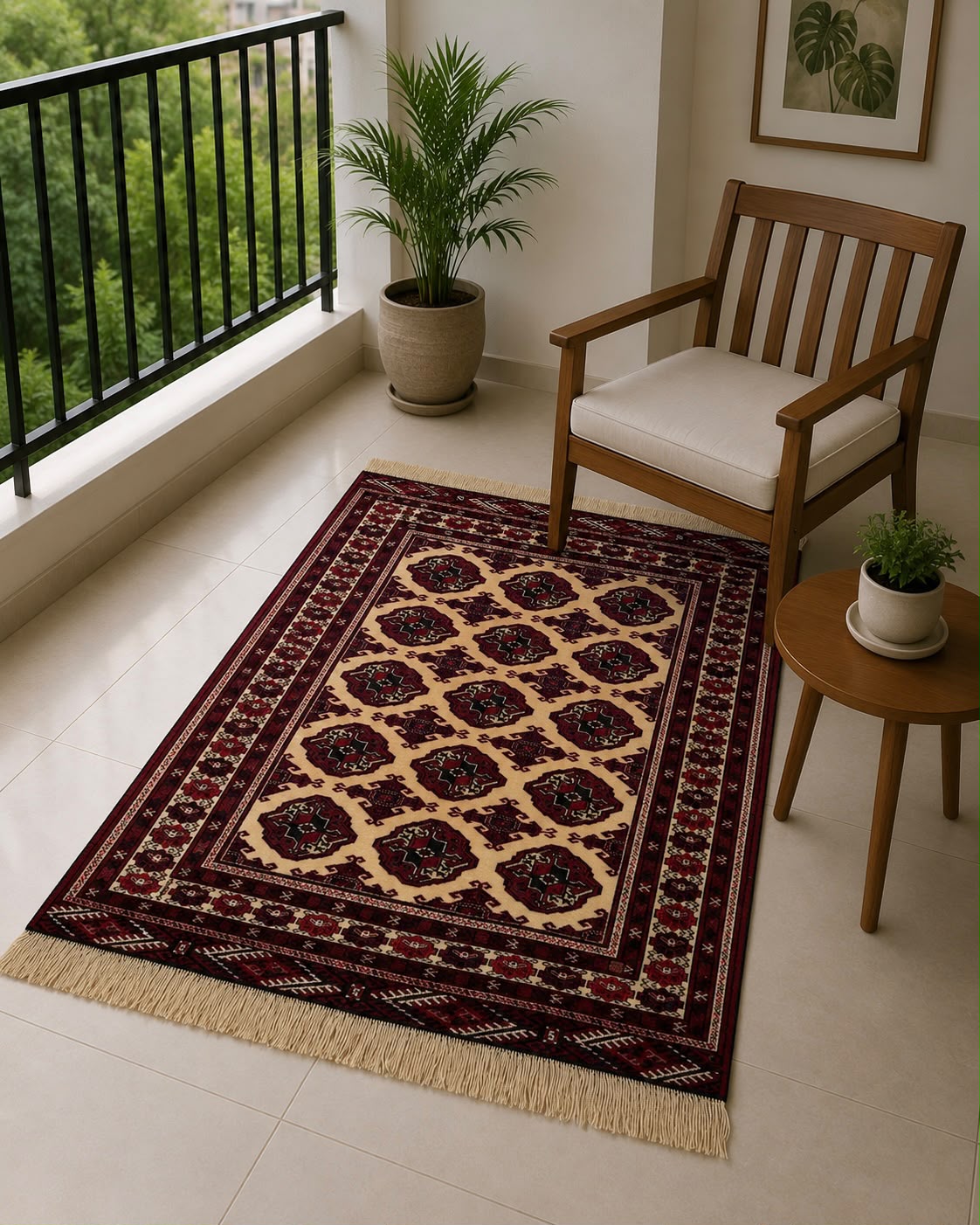 Tapete Turcomeno Tekke Bokhara - 1,83 x 1,31 m
