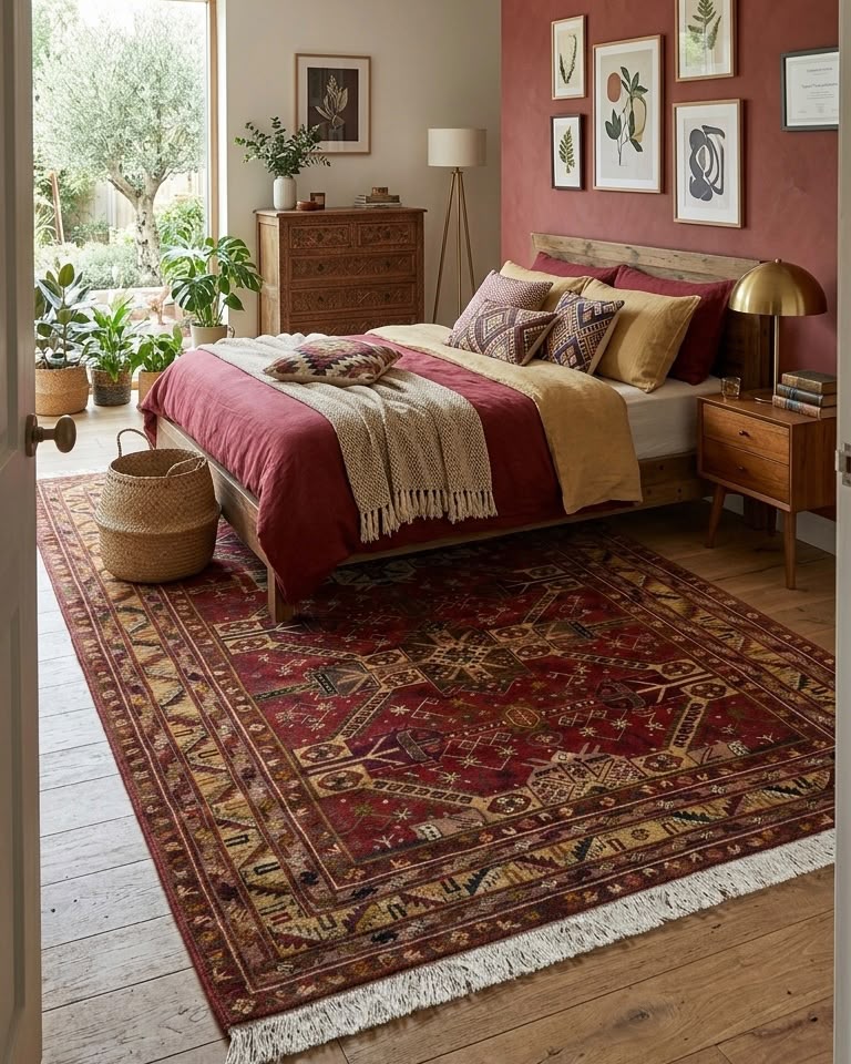 Tapete Azerbaijão (Geometria Tribal) - 2,11 x 1,60 m