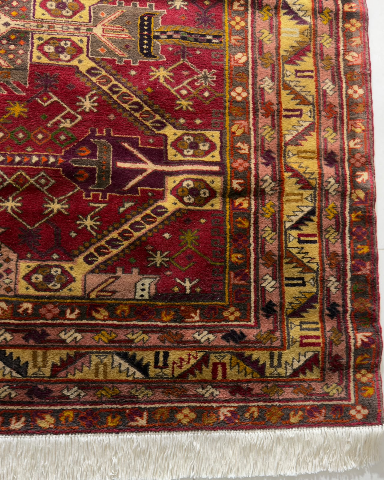 Tapete Azerbaijão (Geometria Tribal) - 2,11 x 1,60 m