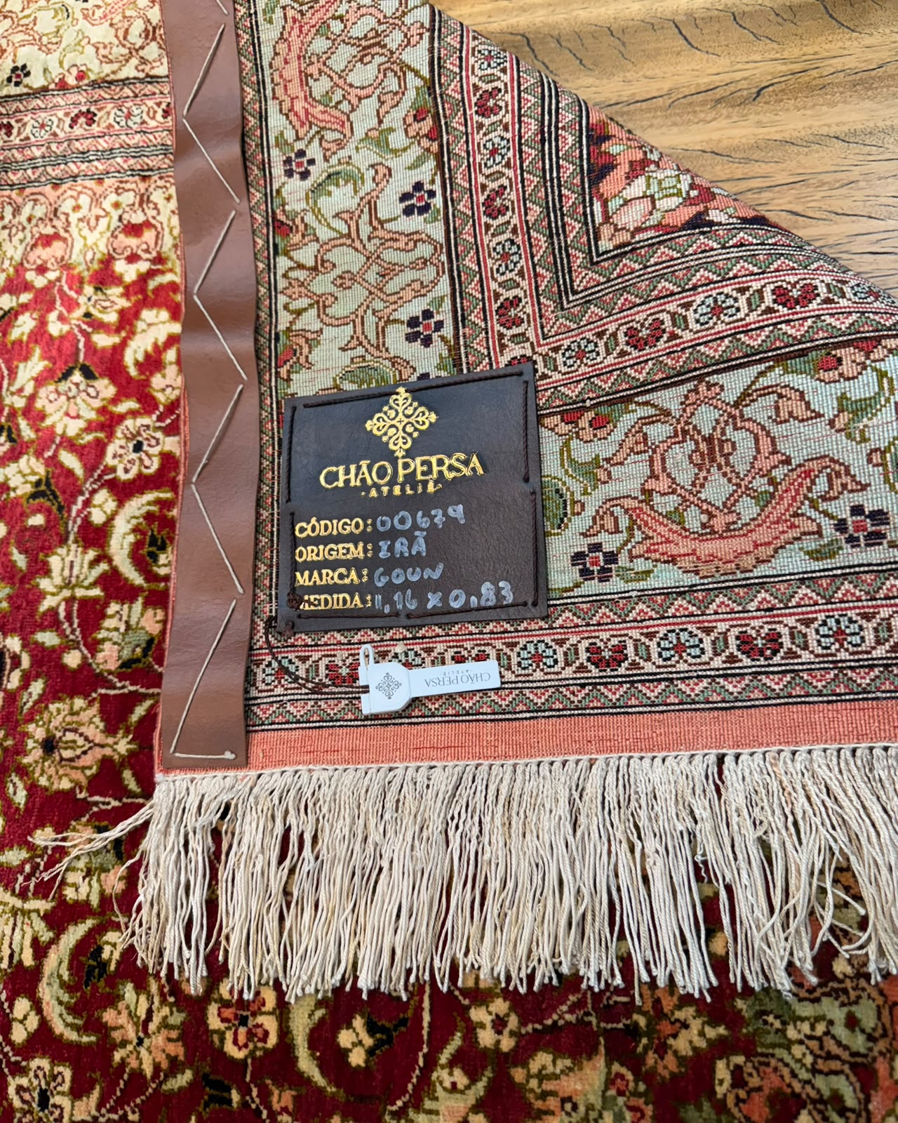 Tapete Persa Ghom (Seda e Tradição) - 1,16 x 0,83 m