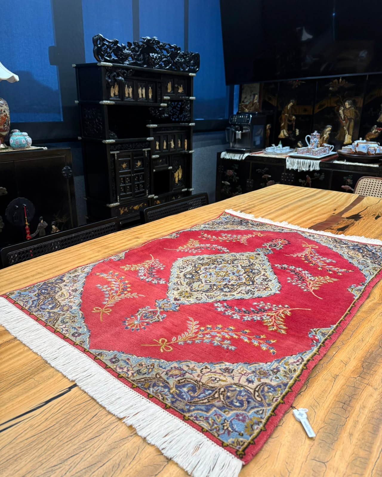 Tapete Persa Isfahan (Medalhão Central) - 0,96 x 0,69 m