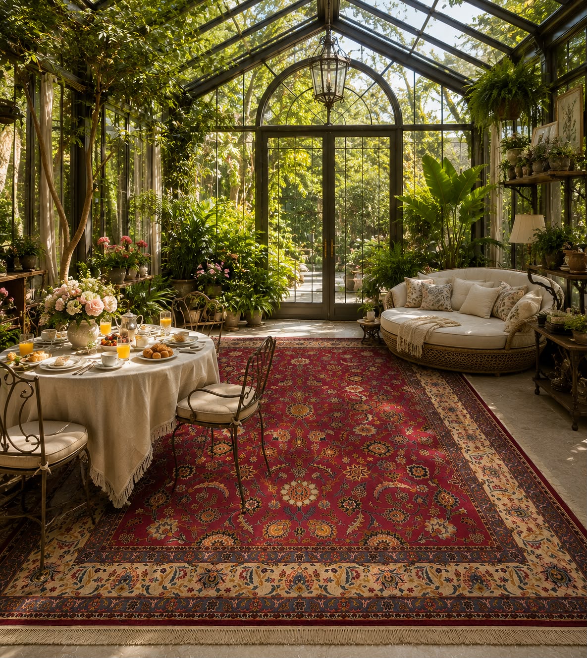 Tapete Persa Najafabad (Elegância Clássica em Escala Palaciana) - 3,60 x 2,53 m