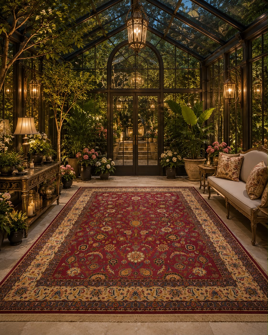 Tapete Persa Najafabad (Elegância Clássica em Escala Palaciana) - 3,60 x 2,53 m