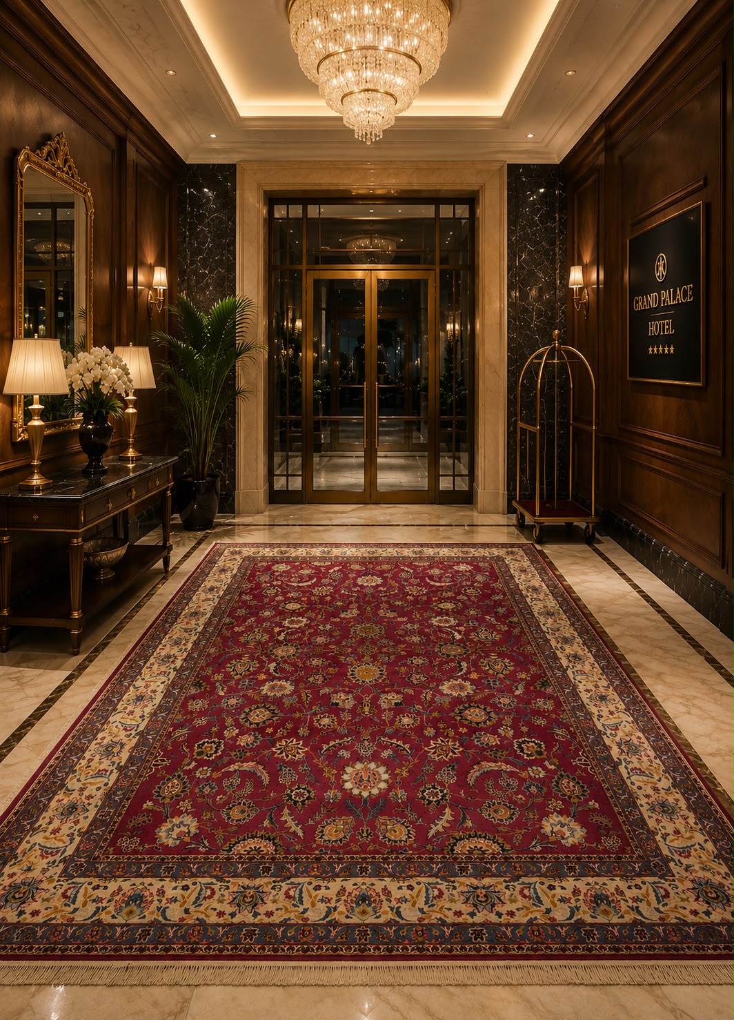 Tapete Persa Najafabad (Elegância Clássica em Escala Palaciana) - 3,60 x 2,53 m