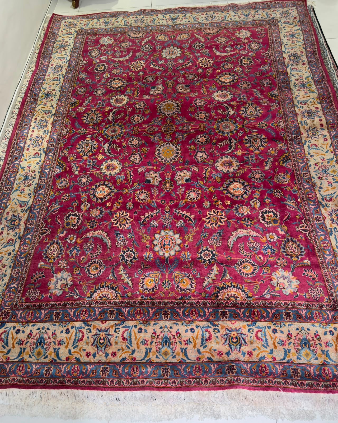 Tapete Persa Najafabad (Elegância Clássica em Escala Palaciana) - 3,60 x 2,53 m