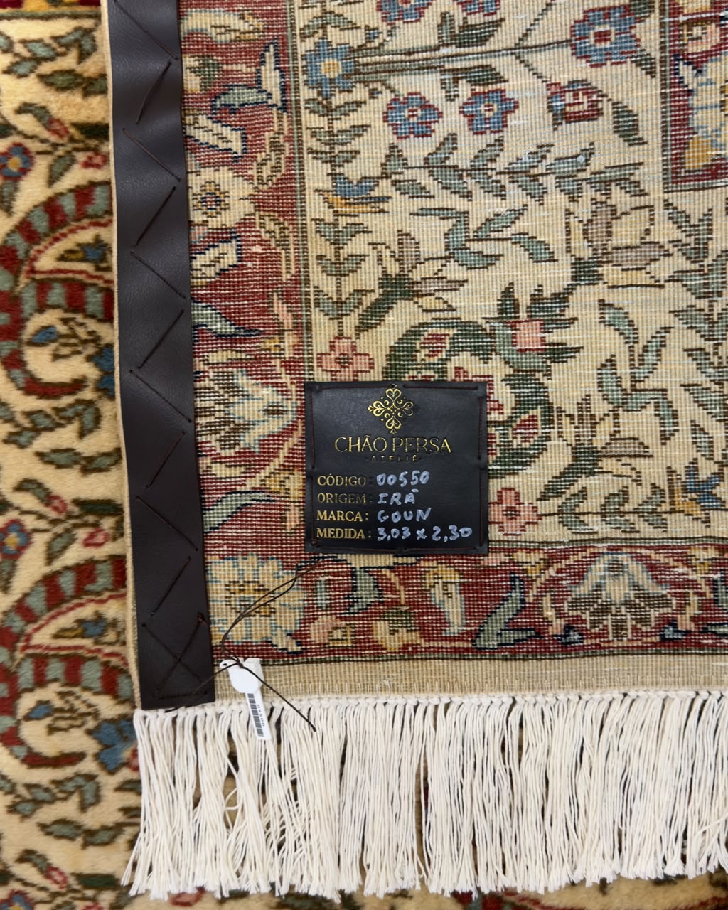 Tapete Persa Ghom com Seda - 3.03 x 2.30m