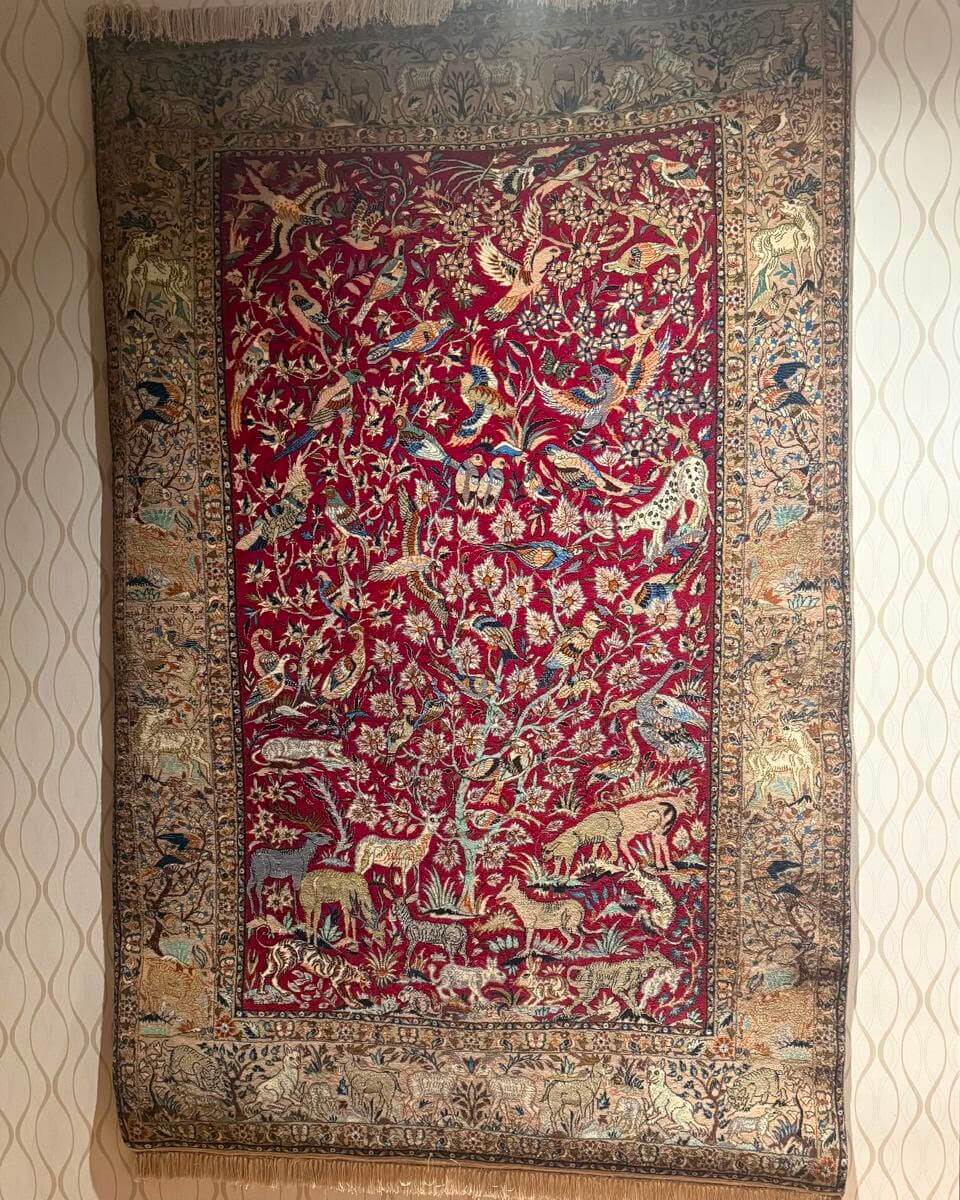 Ghom Árvore da Vida (Uma Obra de Arte Tecida à Mão) - 1,60 x 1,10 m