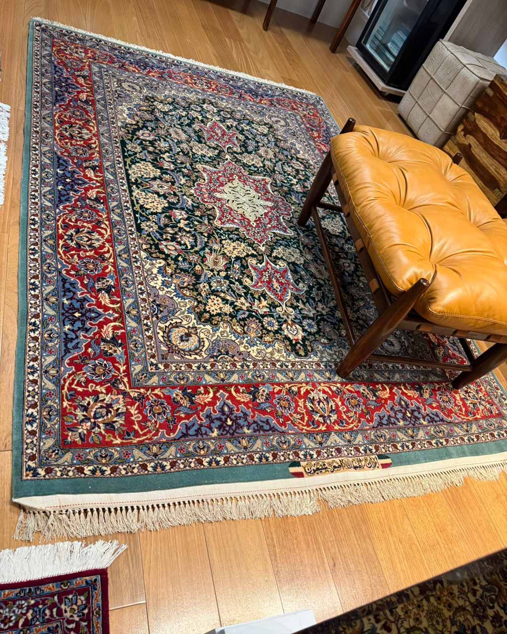 Tapete Persa Isfahan Assinado (Mestre Asghar Shabanpour) - 2,07 × 1,45 m