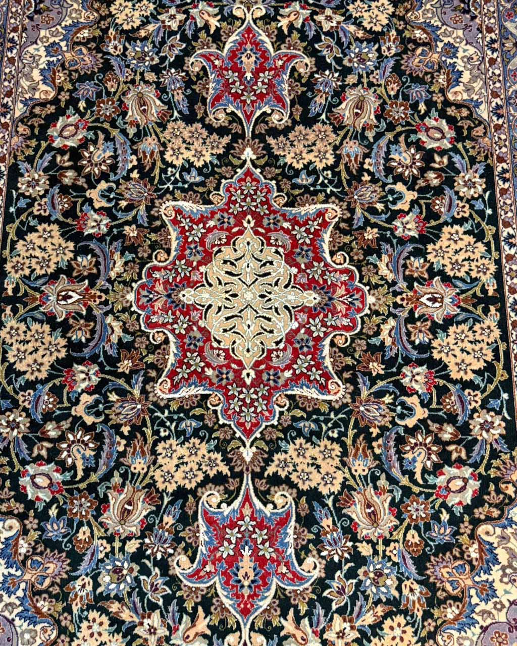 Tapete Persa Isfahan Assinado (Mestre Asghar Shabanpour) - 2,07 × 1,45 m