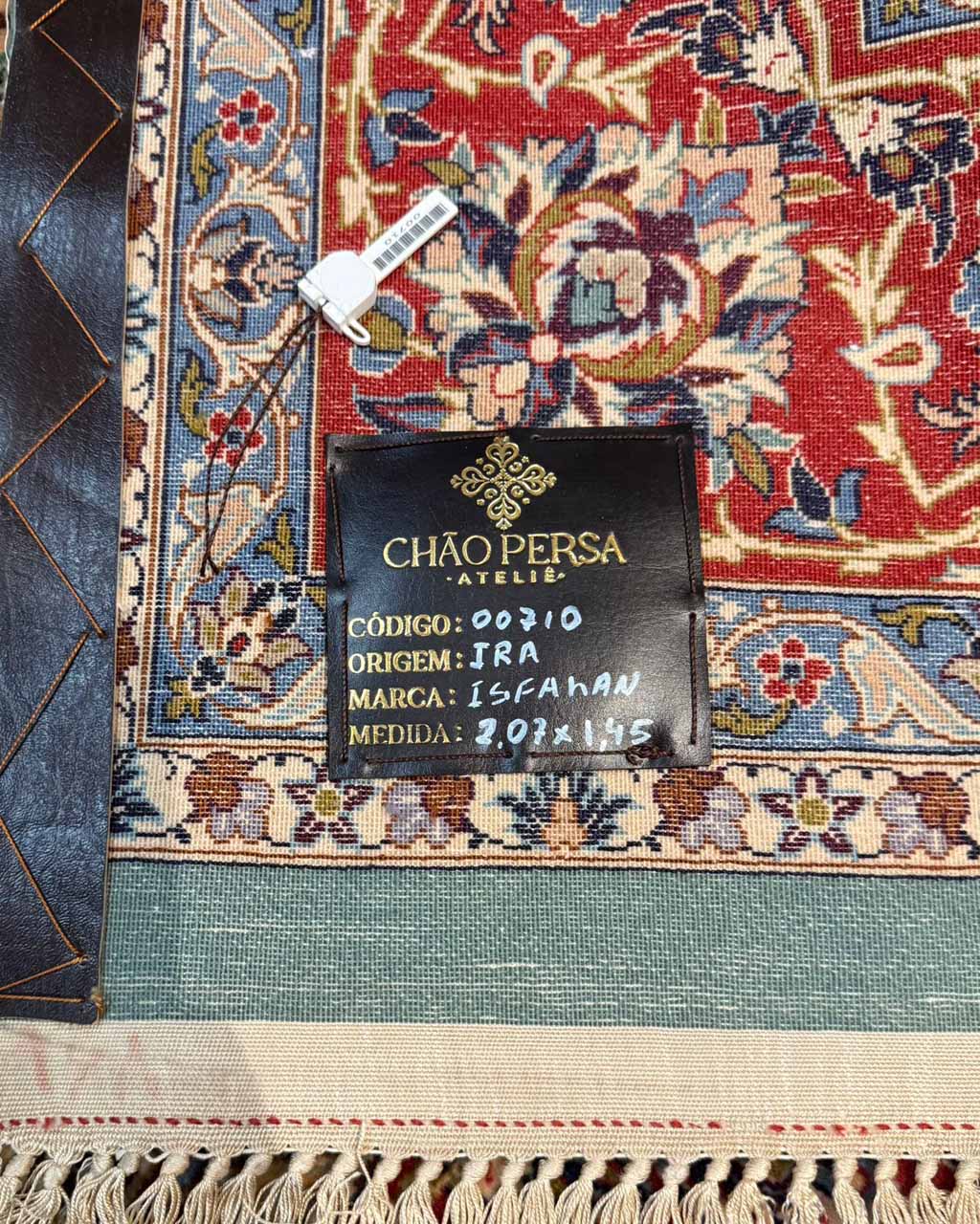 Tapete Persa Isfahan Assinado (Mestre Asghar Shabanpour) - 2,07 × 1,45 m
