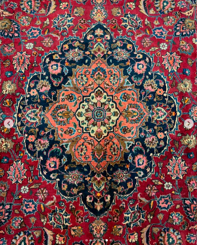 Tapete Persa Mashhad Assinado - 3,00 × 3,85 m