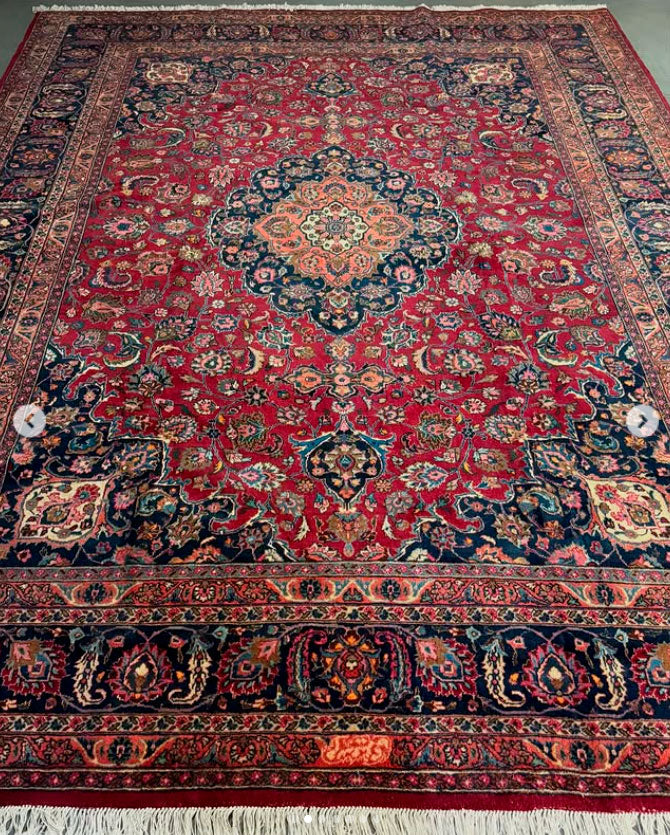 Tapete Persa Mashhad Assinado - 3,00 × 3,85 m